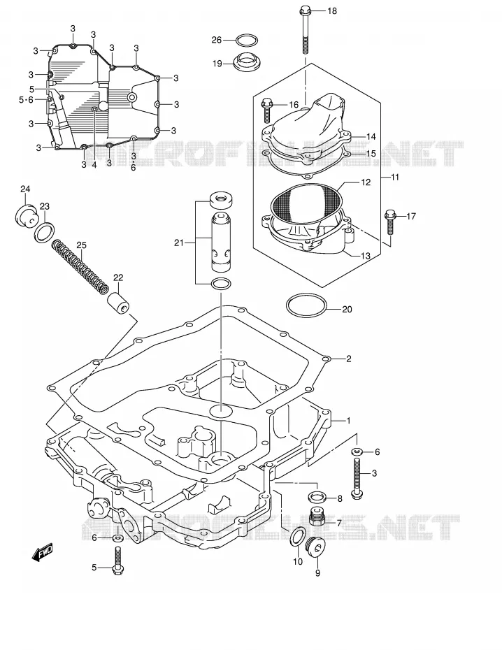 CARTER INFERIEUR Suzuki MOTO 1400 GSX 2005  GSX1400K5(E2)