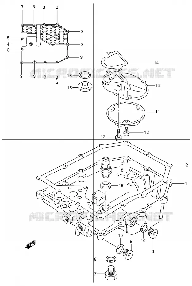 CARTER INFERIEUR Suzuki MOTO 600 BANDIT 2000  GSF600SY(E2)