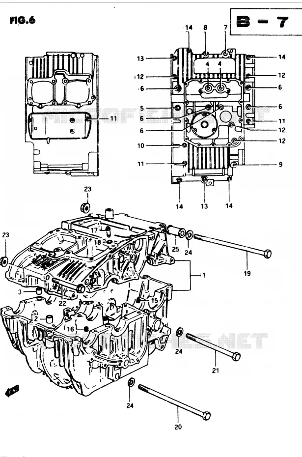 CARTER (MODELE D) Suzuki MOTO 250 GSX 1982  GSX250Z(Z/D)