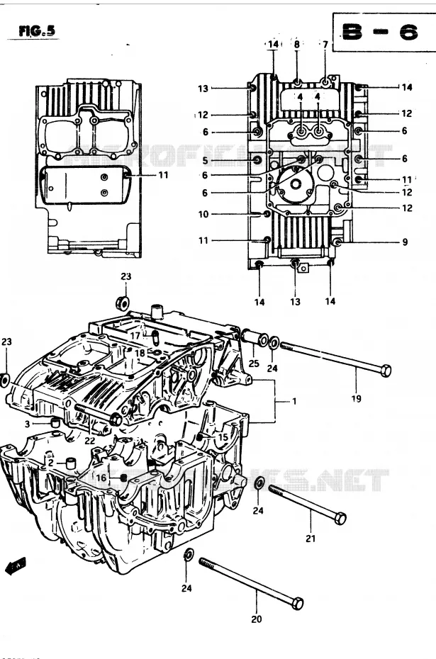 CARTER (MODELE Z) Suzuki MOTO 250 GSX 1983  GSX250D(Z/D)