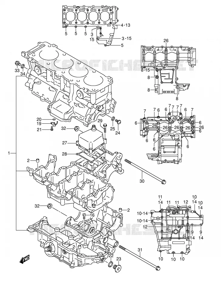 CARTER Suzuki MOTO 1000 GSX-R 2003  GSX-R1000U2K3(E2)