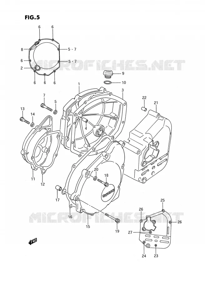 CARTER Suzuki MOTO 1100 GSX-F 1993  GSX1100FP(E2)