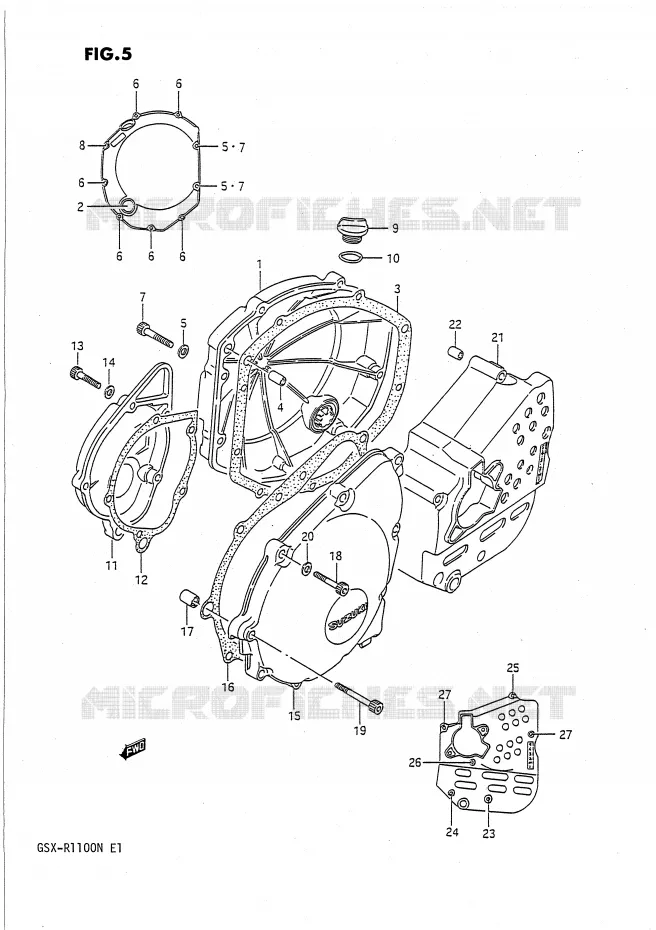 CARTER Suzuki MOTO 1100 GSX-R 1991  GSX-R1100M(E1)