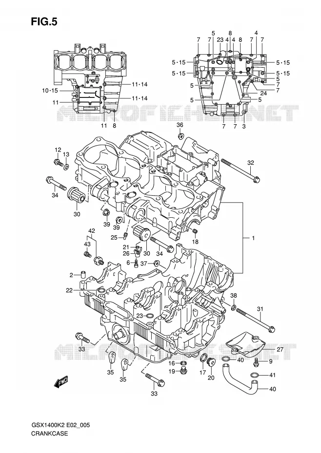 CARTER Suzuki MOTO 1400 GSX 2003  GSX1400U1K3(E2)