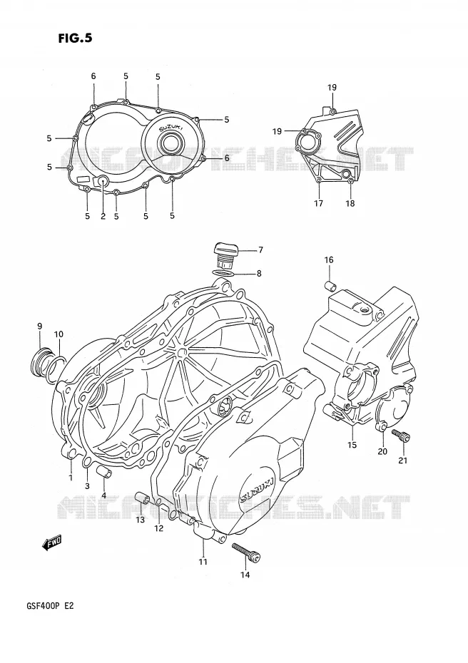 CARTER Suzuki MOTO 400 BANDIT 1991  GSF400M(E2)