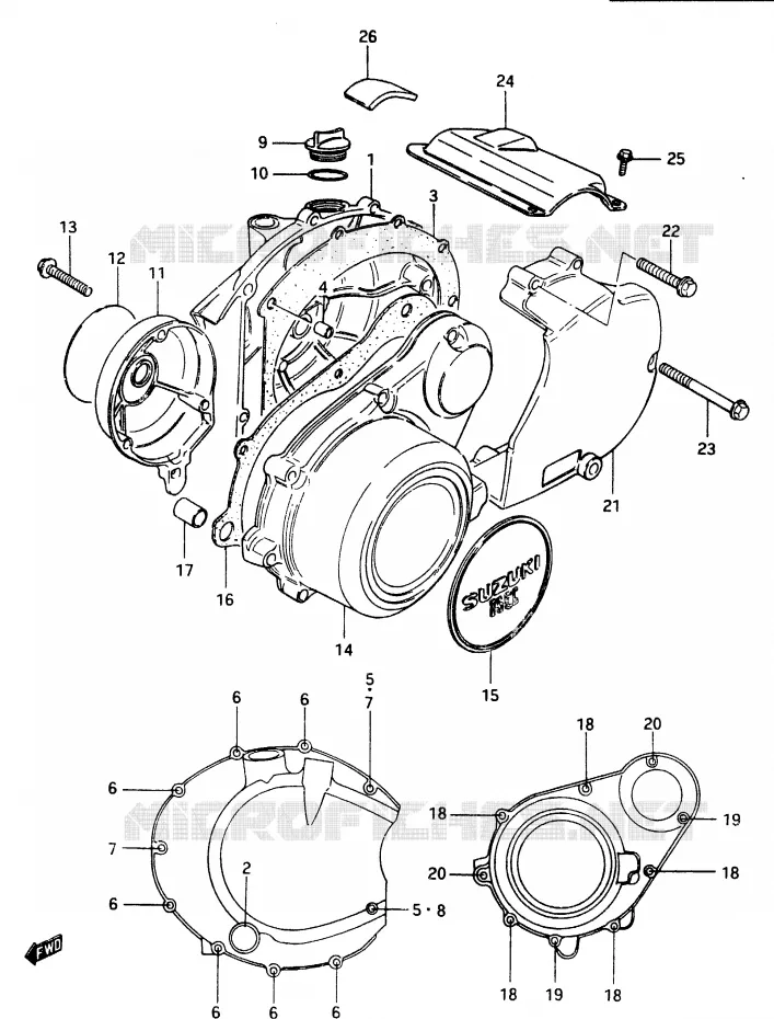 CARTER Suzuki MOTO 400 GSX 1983  GSX400FD