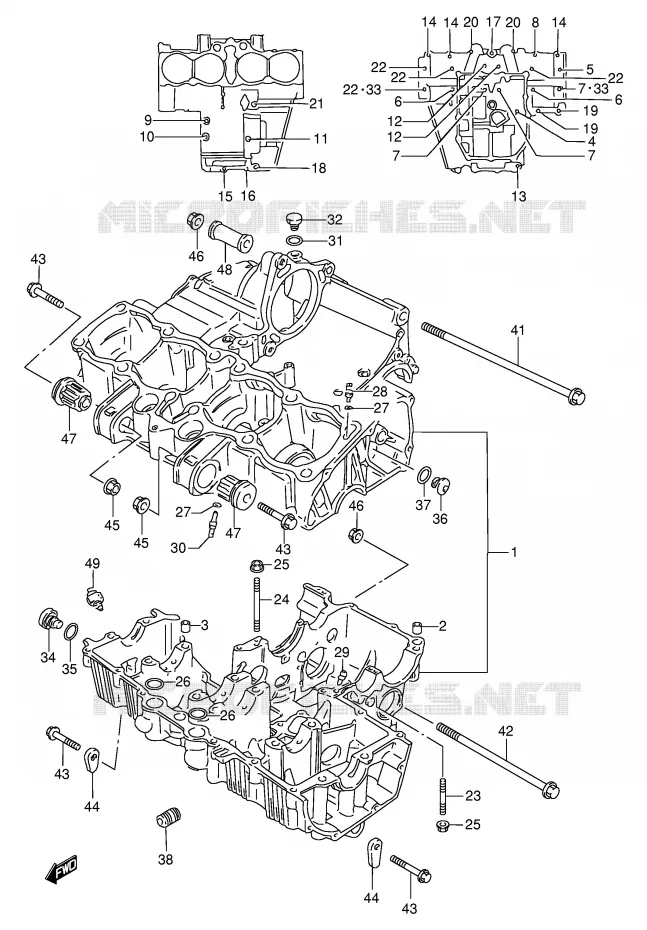 CARTER Suzuki MOTO 600 BANDIT 1996  GSF600ST(E2)