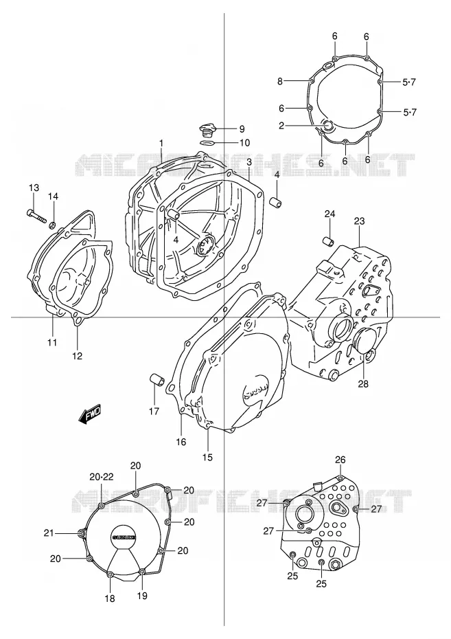 CARTER Suzuki MOTO 600 BANDIT 2004  GSF600ZK4(E2)