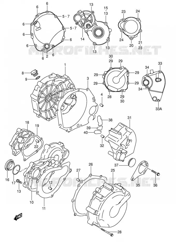 CARTER Suzuki MOTO 600 GSX-R 2003  GSX-R600ZK3(E2)
