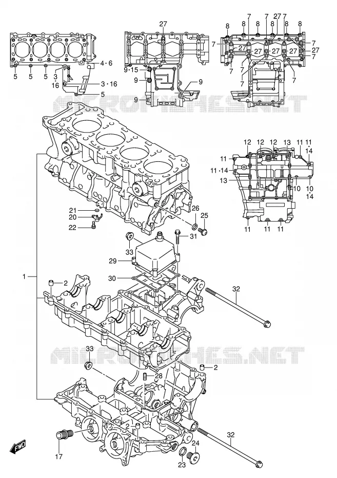 CARTER Suzuki MOTO 600 GSX-R 2005  GSX-R600U3XK5(E2)