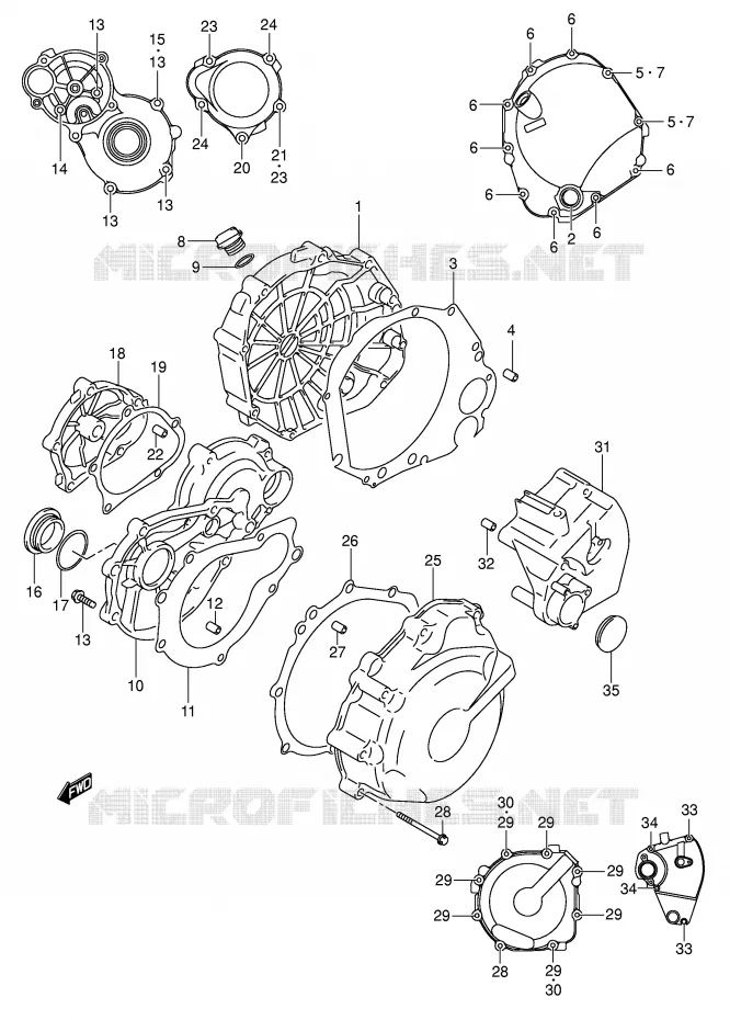 CARTER Suzuki MOTO 750 GSX-R 2004  GSX-R750U2K4(E2)