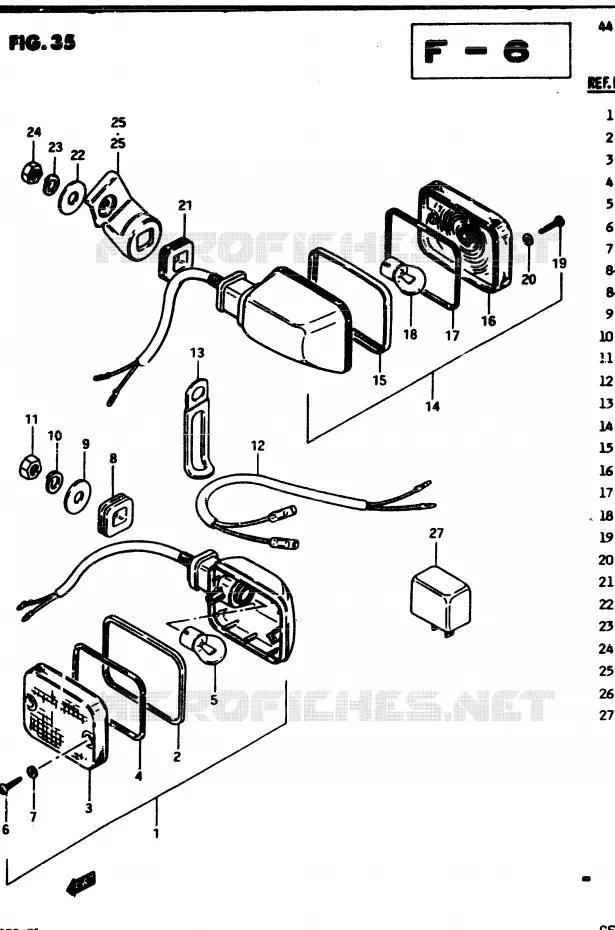 CLIGNOTANTS Suzuki MOTO 250 GSX 1983  GSX250D(Z/D)