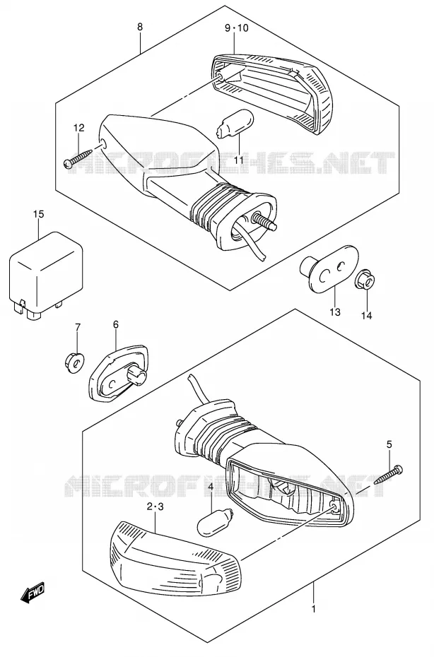 CLIGNOTANTS Suzuki MOTO 750 GSX-R 2005  GSX-R750U2XK5(E2)