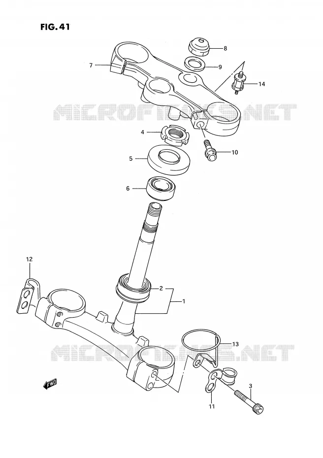 COLONNE DE DIRECTION Suzuki MOTO 750 GSX-R 1995  GSX-R750WS(E2)