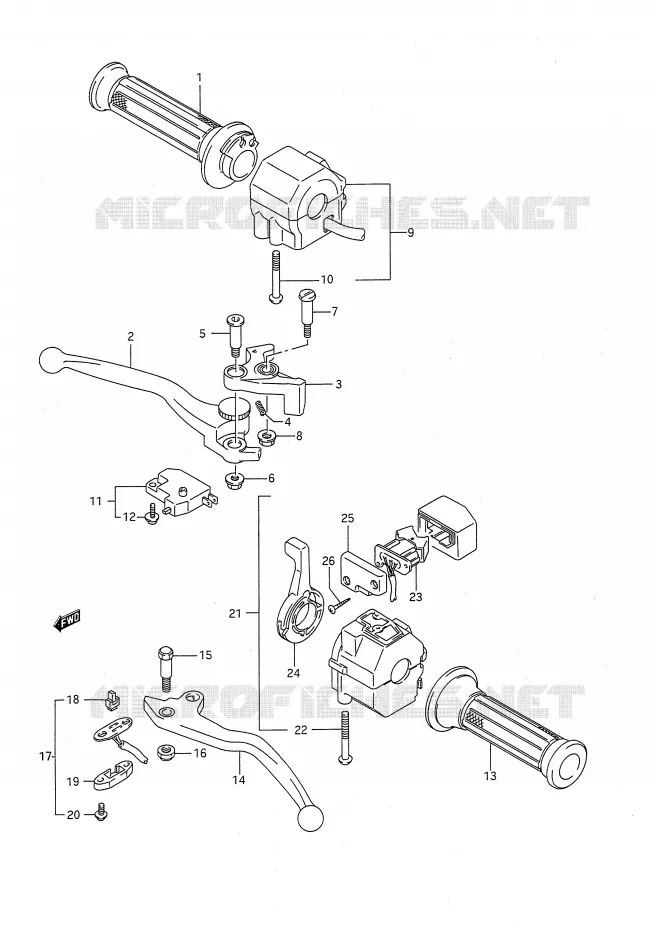 COMMODOS (MODELE K/L/M/N/P) Suzuki MOTO 1100 GSX-F 1990  GSX1100FL(E28)