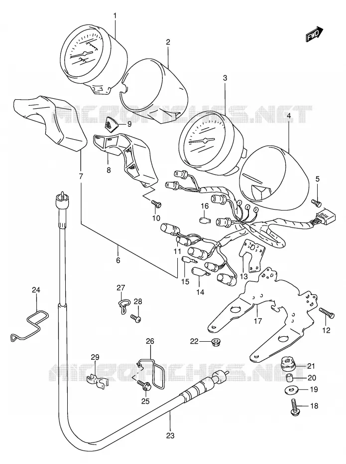 COMPTEUR (MODELE S) Suzuki MOTO 600 BANDIT 1996  GSF600T/GSF600ST/GSF600UT/GSF600SUT