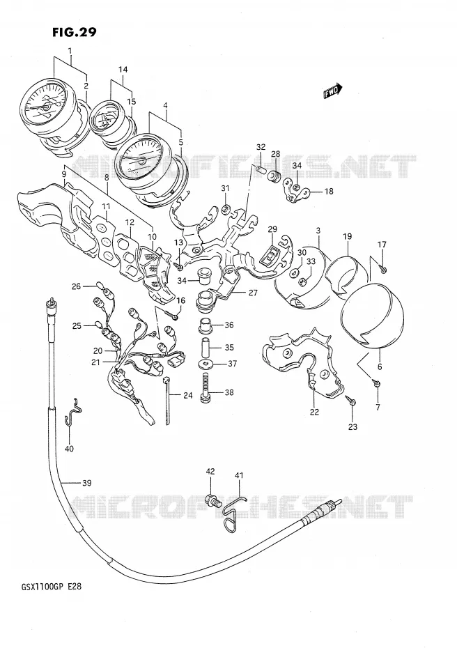 COMPTEUR Suzuki MOTO 1100 GSX-G 1993  GSX1100GP(E28)