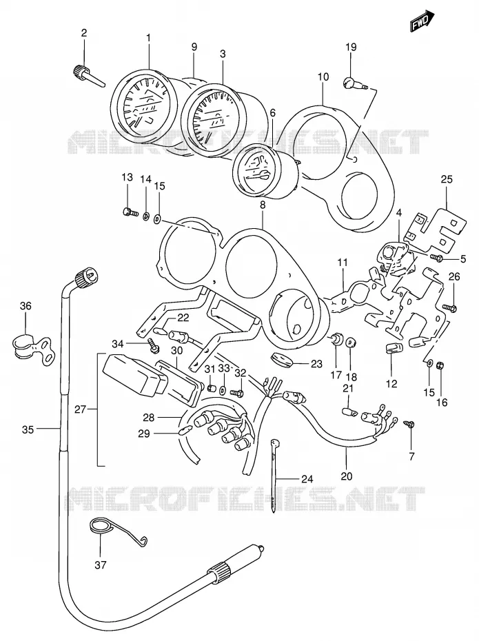 COMPTEUR Suzuki MOTO 400 GSX-R 1992  GSX-R400RN(E30)
