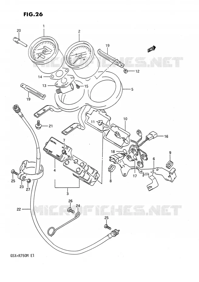 COMPTEUR Suzuki MOTO 750 GSX-R 1991  GSX-R750M(E1)