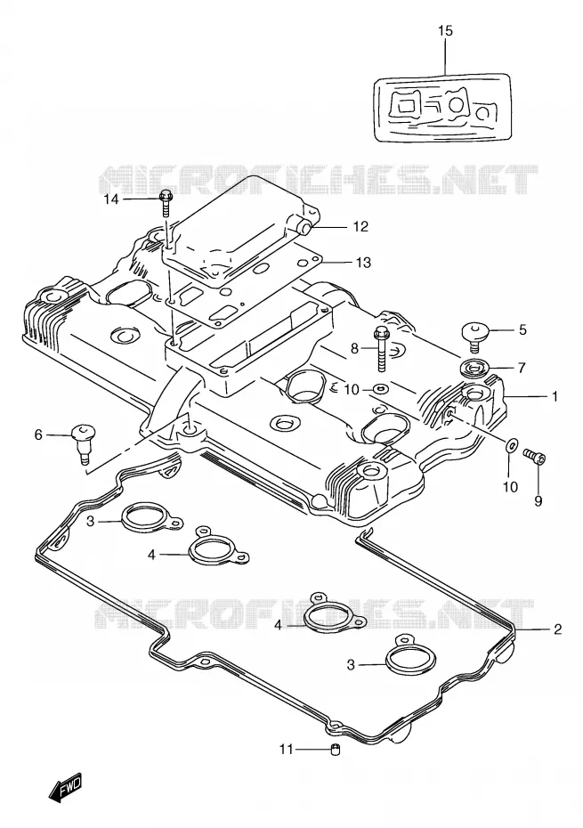 COUVERCLE DE CULASSE Suzuki MOTO 1200 BANDIT 2000  GSF1200Y(E2)