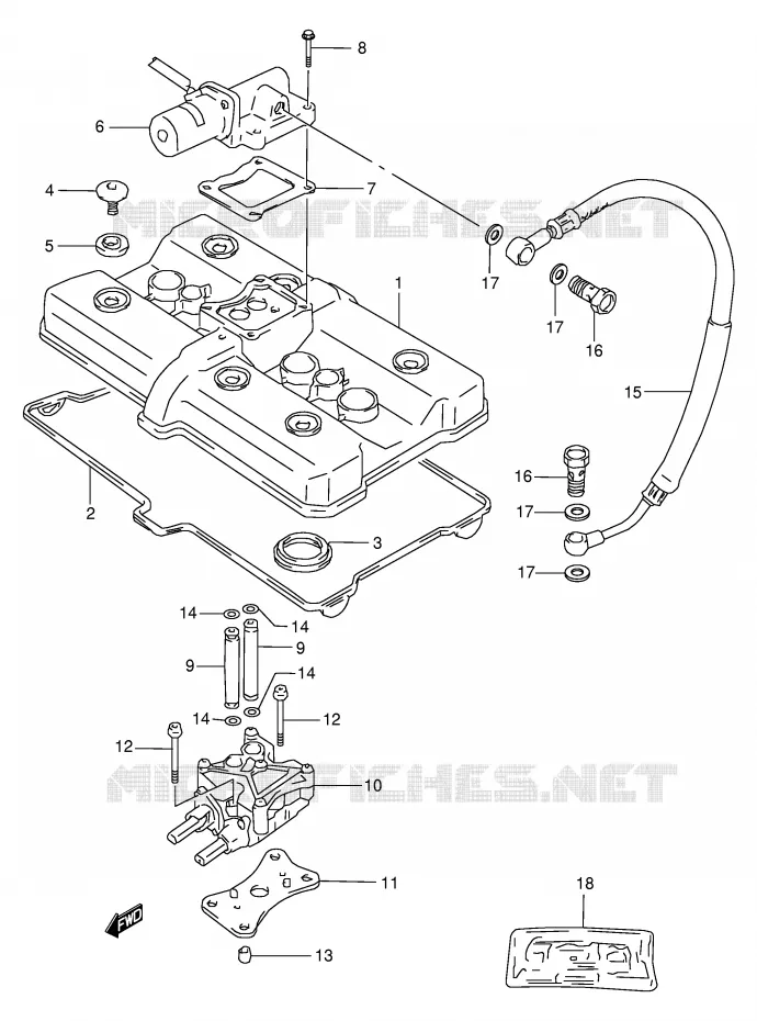 COUVERCLE DE CULASSE Suzuki MOTO 250 BANDIT 2000  GSF250VY(E24)