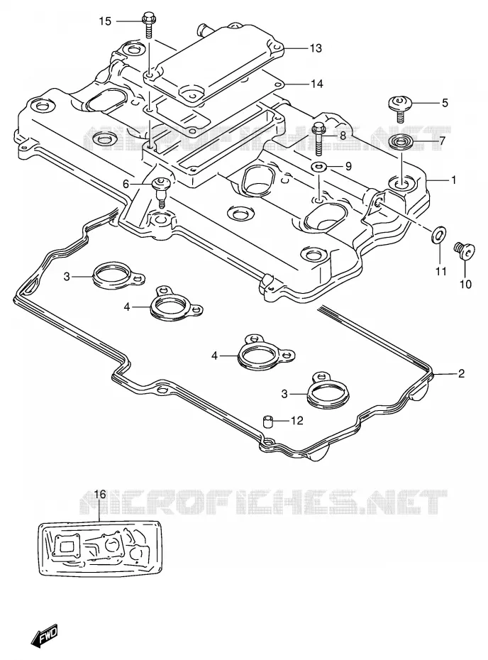 COUVERCLE DE CULASSE Suzuki MOTO 600 BANDIT 1996  GSF600ST(E2)