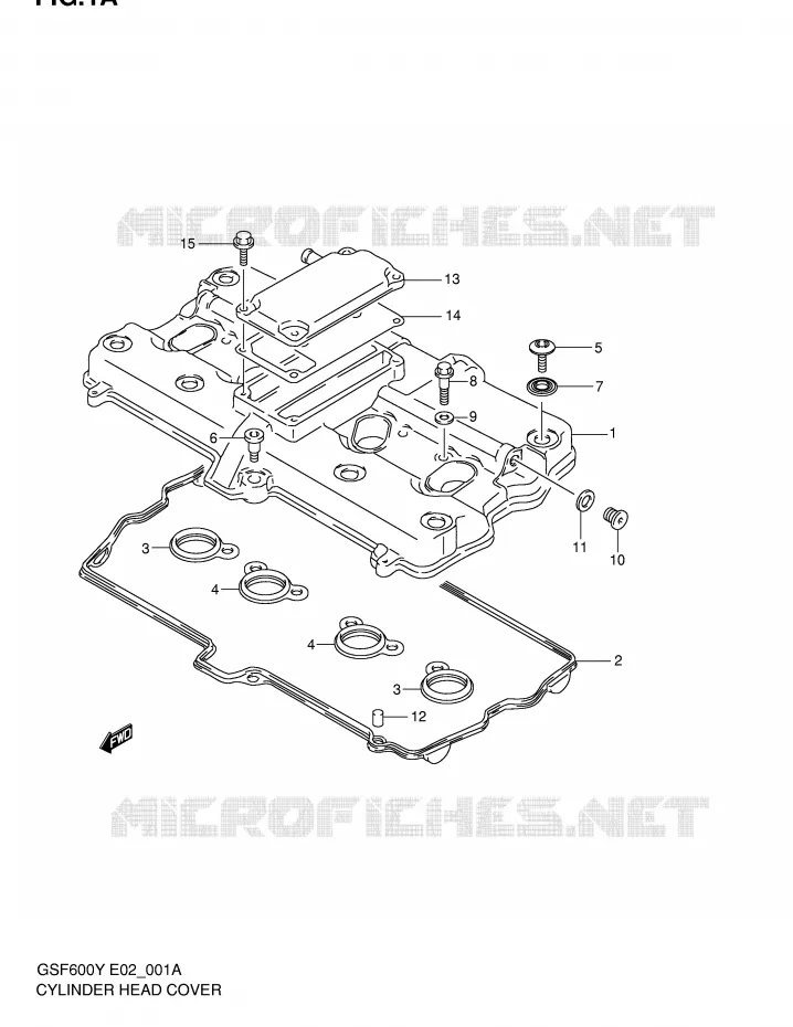COUVERCLE DE CULASSE Suzuki MOTO 600 BANDIT 2001  GSF600SUK1(E2)