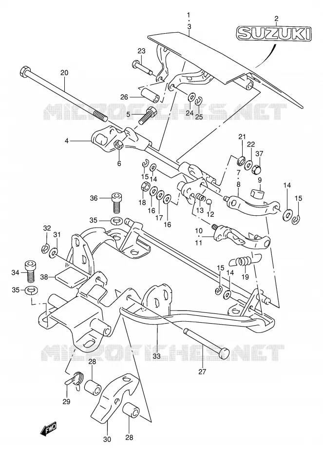 COUVERCLE Suzuki MOTO 250 GSX 1996  GSX250FT(E24)