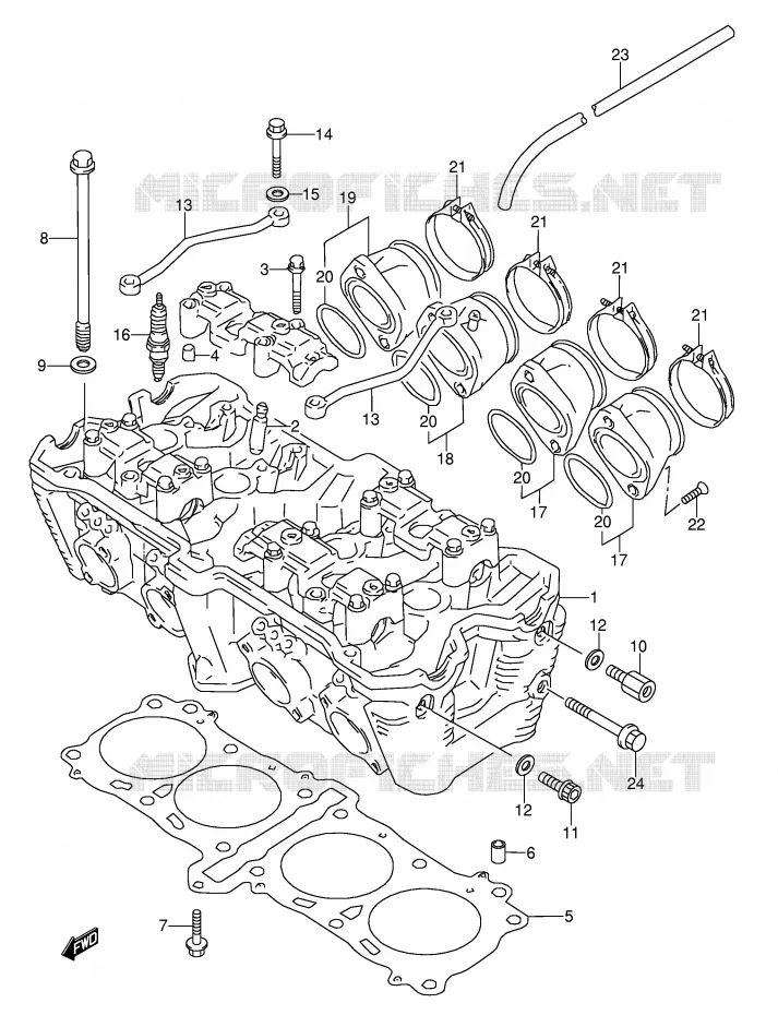 CULASSE Suzuki MOTO 1100 GSX-R 1994  GSX-R1100WR(E28)