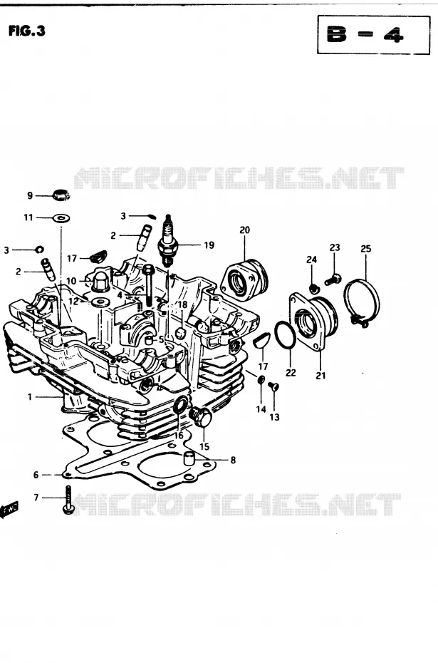 CULASSE Suzuki MOTO 250 GSX 1982  GSX250ESZ(Z/D)
