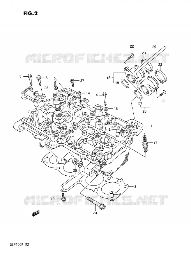 CULASSE Suzuki MOTO 400 BANDIT 1991  GSF400M(E2)