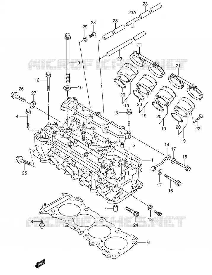 CULASSE Suzuki MOTO 600 GSX-R 1998  GSX-R600W(E2)