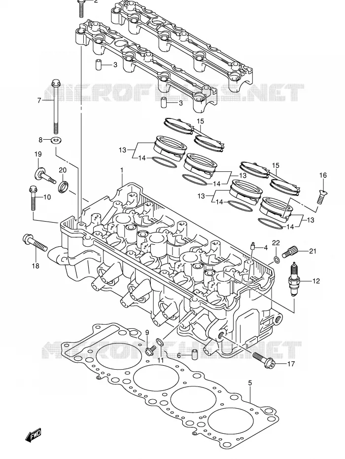 CULASSE Suzuki MOTO 600 GSX-R 2002  GSX-R600U2K2(E2)