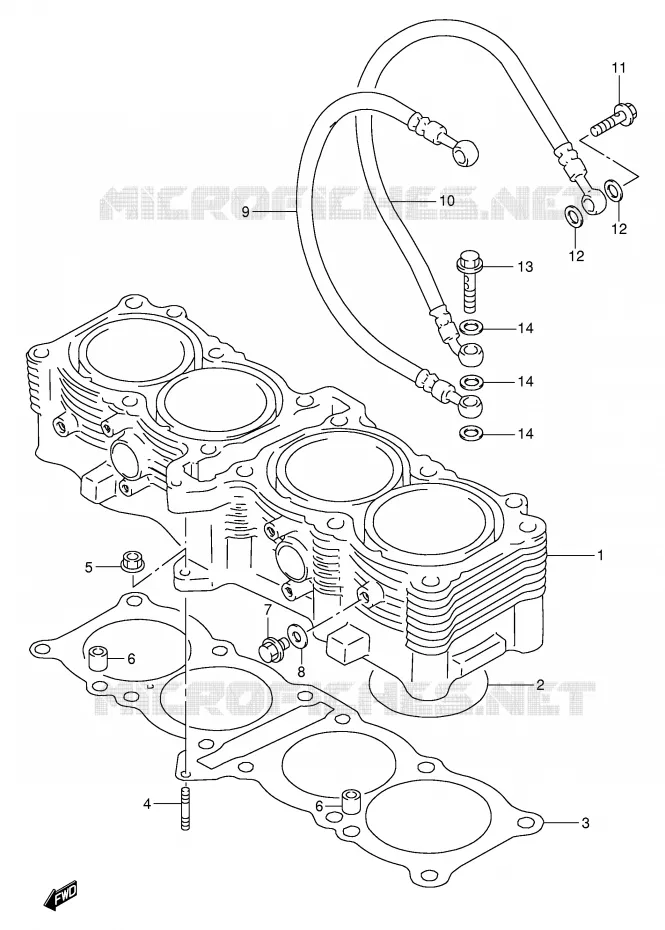 CYLINDRE Suzuki MOTO 1100 GSX-R 1997  GSX-R1100WV(E2)