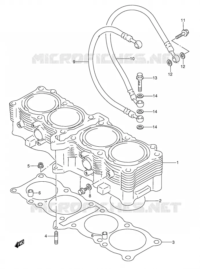 CYLINDRE Suzuki MOTO 1100 GSX-R 1998  GSX-R1100WW(E28)