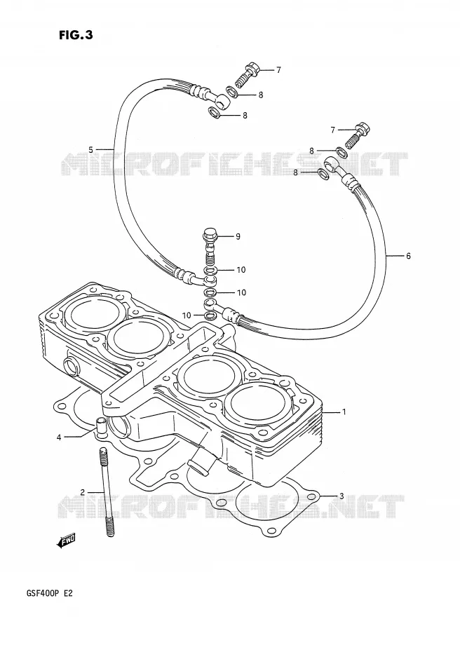 CYLINDRE Suzuki MOTO 400 BANDIT 1993  GSF400P(E2)