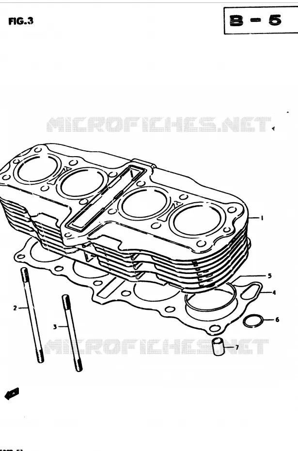 CYLINDRE Suzuki MOTO 850 GS 1983  GS850GD(E1)