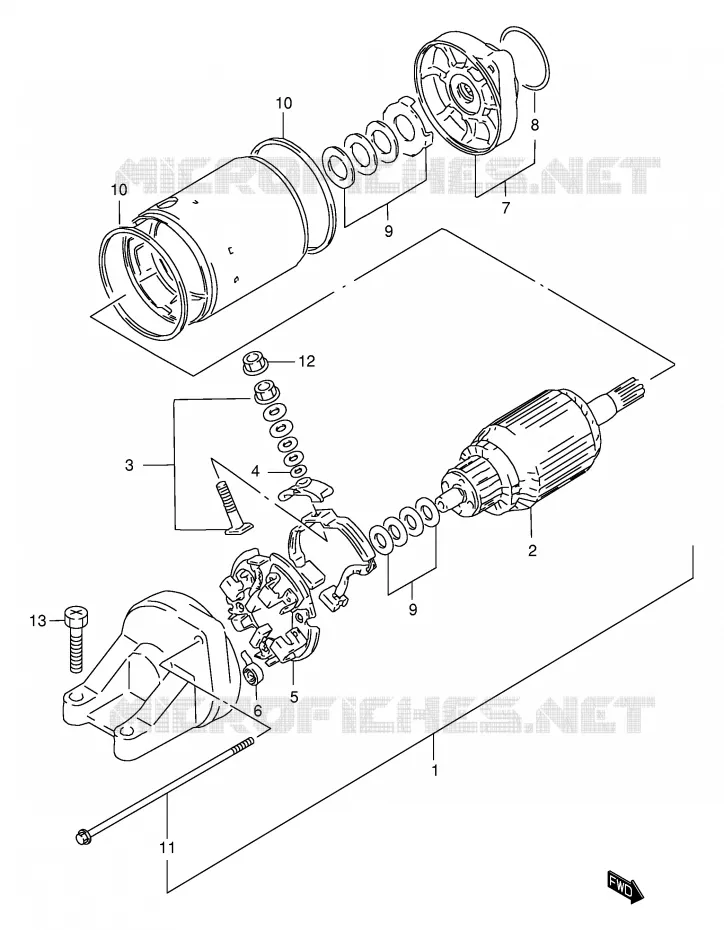 DEMARREUR Suzuki MOTO 1200 BANDIT 2000  GSF1200SAY(E2)