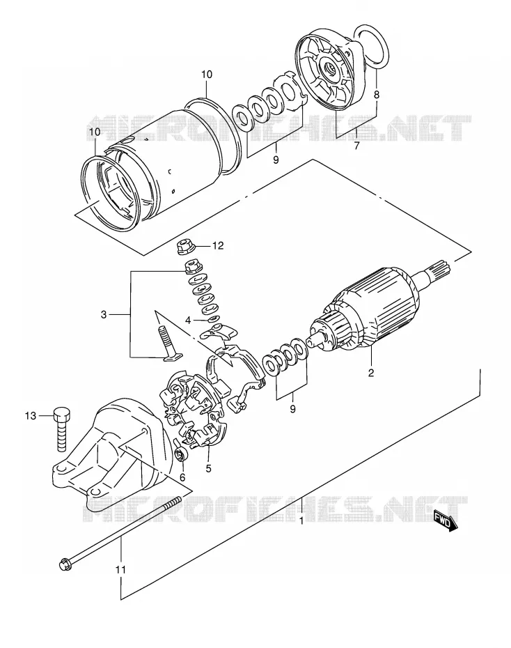 DEMARREUR Suzuki MOTO 1200 BANDIT 2000  GSF1200SY(E28)