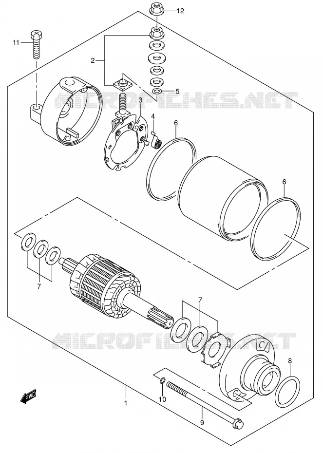 DEMARREUR Suzuki MOTO 600 GSX-R 2002  GSX-R600U1K2(E2)