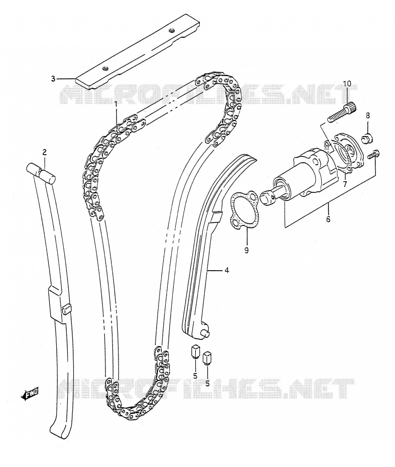 DISTRIBUTION Suzuki MOTO 400 BANDIT-N 1993  GSF400P(E28)