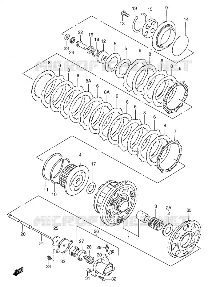 EMBRAYAGE Suzuki MOTO 1200 BANDIT 1998  GSF1200SAW(E2)