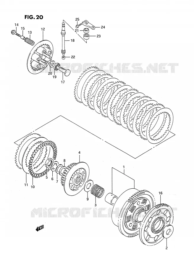 EMBRAYAGE Suzuki MOTO 750 GSX-R 1993  GSX-R750WP(E2)
