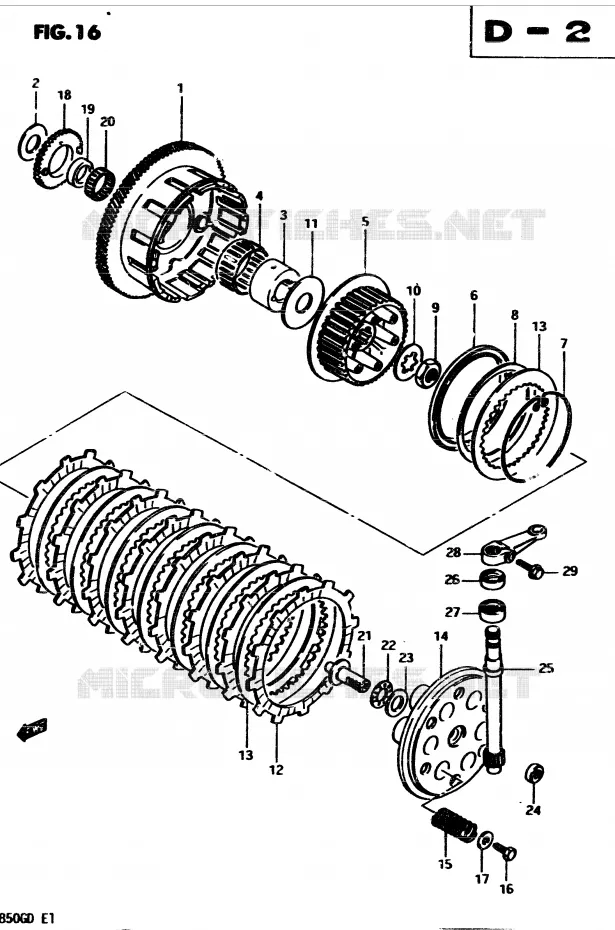 EMBRAYAGE Suzuki MOTO 850 GS 1982  GS850GZ(E1)