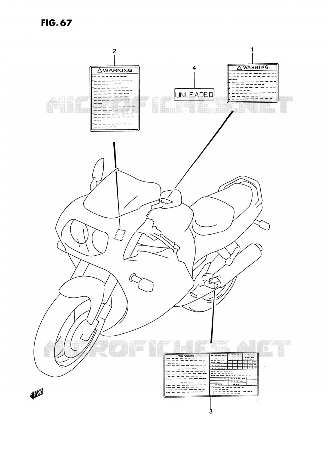 ETIQUETTE Suzuki MOTO 750 GSX-R 1992  GSX-R750WN(E2)