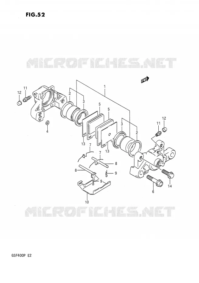 ETRIER DE FREIN ARRIERE (MODELE M/N) Suzuki MOTO 400 BANDIT 1993  GSF400P(E2)