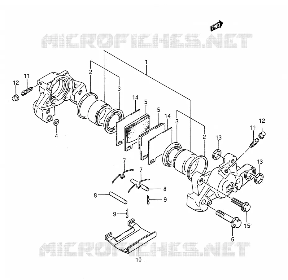 ETRIER DE FREIN ARRIERE Suzuki MOTO 1100 GSX-R 1992  GSX-R1100N(E28)