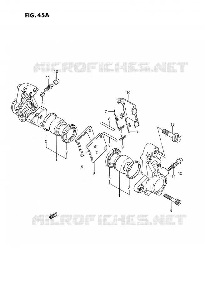 ETRIER DE FREIN AVANT (MODELE K/L/M/N) Suzuki MOTO 1100 GSX-F 1989  GSX1100FK(E2)