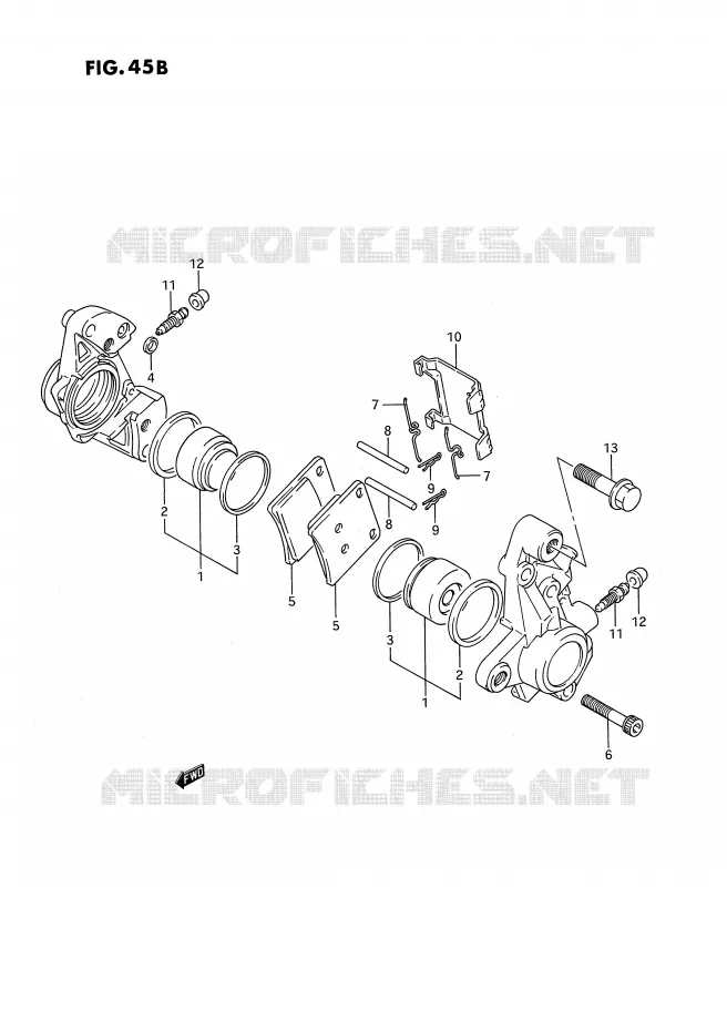 ETRIER DE FREIN AVANT (MODELE P/R) Suzuki MOTO 1100 GSX-F 1990  GSX1100FL(E2)