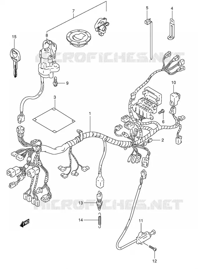 FAISCEAU ELECTRIQUE (GSF1200ST/SV/SW/SX/SY) Suzuki MOTO 1200 BANDIT 1997  GSF1200SAV(E28)